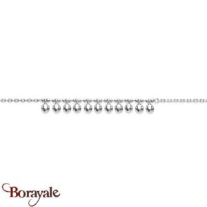 Bracelet argent 925° rhodié Collection : Perles d'argent