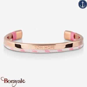Bracelet Tom Hope Hybrid Cuff, Rose Gold-White-PK: Taille M