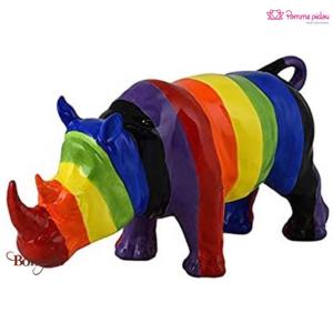 Rhino céramique décorative Ryan Pomme Pidou Rainbow Taille L