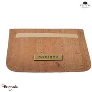Porte cartes MONTADO en liège naturel, made in Portugal unisexe 528C16-NATURAL