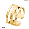 Bague Pierre Lannier Ariane acier doré sans nickel BJ07A3205