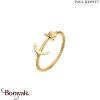 Bague Paul Hewitt Anchor Rope acier plaqué or PH-FR-ARO-G-54