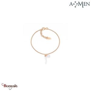 Bracelet Amen Bijoux Porte Bonheur Argent 925° rhodié rose de haute qualité