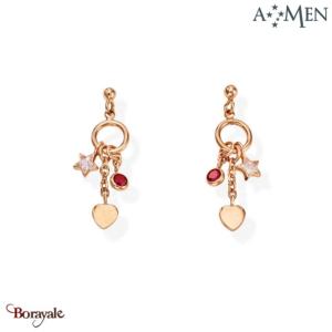 Boucles d'oreilles Collection : Couture , Argent Rose Amen Bijoux ORPECURR