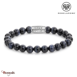Bracelet Rebel & Rose Collection : Bleu Tiger Taille M RR-80039-S-M