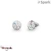Boucles d'oreilles SPARK With EUROPEAN CRYSTALS  : Sweet Candy 8mm - Patine blan