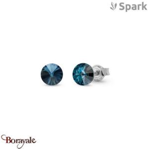 Boucles d'oreilles SPARK With EUROPEAN CRYSTALS  : Sweet Candy 6mm - Bleu Montan