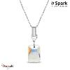 Collier Spark Octagon cristal autrichien sur argent A0273WS
