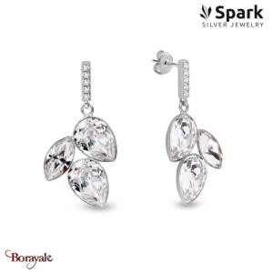 Boucles d'oreilles Spark Arcadia cristal autrichien sur argent A0275W