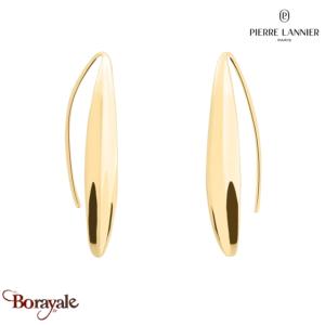 Boucles d'oreilles ENTASIS Pierre Lannier BJ20A2201 acier poli de couleur or