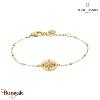Bracelet PERSEA Pierre Lannier BJ21A1201 acier poli de couleur or