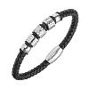 Bracelet All Blacks bijoux Homme acier et cuir 682323