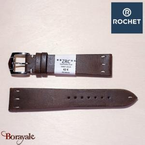 Bracelet de montre Rochet , Saint-Louis de couleur : marron, 20 mm