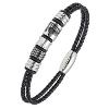 Bracelet All Blacks bijoux Homme acier et cuir 682347