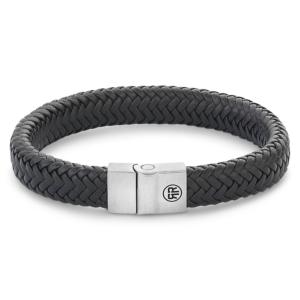 Bracelet Rebel & Rose Chevrons Full Metal Noir Mat M, Homme RR-M0019-S-M
