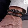 Bracelet PIG & HEN Icy Ike Kaki Noir Taille : L (20cm)