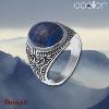 Chevalière Apollon acier et lapis lazuli Homme  IH-112-62