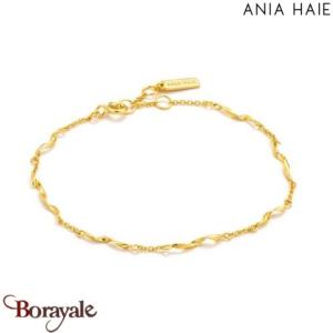 Bracelet Ania Haie Twister plaqué or 14 carats sur argent B012-03G