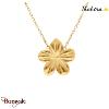Collier Thabora fleur centrale motif fleurs - réf. T130925J