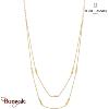 Collier 2 rangs ENTASIS Pierre Lannier BJ20A0209 acier poli de couleur or