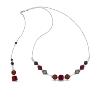 Collier Spark Hibiscus cristal autrichien sur argent A0397R