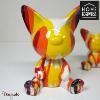 Chat Assis 20 cm Home Edelweiss collection : Gaston Blanc, jaune et orange