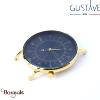 Montre 12H  Louis, GUSTAVE & cie Or, cadran Bleu Bracelet Liège