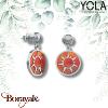 Boucles d'oreilles Yola Nature Cornaline Acier poli IK-521