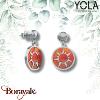 Boucles d'oreilles Cornaline Acier Yola Nature femme