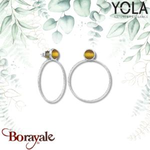 Boucles d'oreilles Yola Nature Nature et élégance Acier poli IK-546