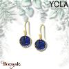 Boucles d'oreilles Yola Nature Lapis Lazuli Acier plaqué IP doré IR-521