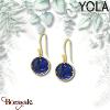 Boucles d'oreilles Lapis Lazuli Doré Yola Nature femme