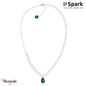 Collier Spark Baroque cristal autrichien sur argent A0274EM
