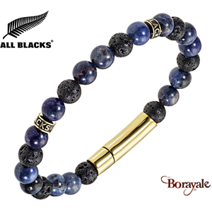Bracelet All Blacks bijoux Homme rang de perles 682415