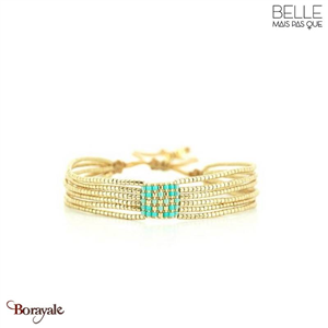 Bracelet Belle mais pas que, Blue Acapulco, Perles de miyuki dorées à l'or fin