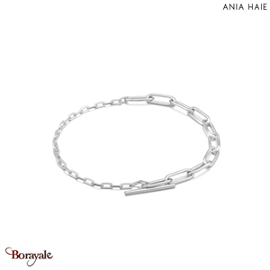 Bracelet Ania Haie Chain réaction argent 925° plaqué rhodium de haute qualité B0