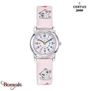 Montre Chat paillette Junior - Enfant, quartz CERTUS