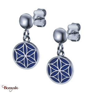 Boucles d'oreilles Lapis Lazuli, Collection: Fleur de vie YOLA
