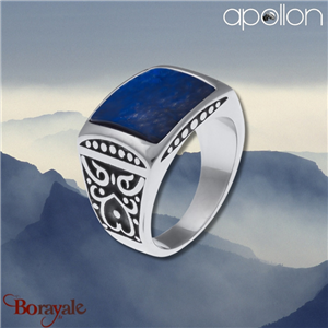 Chevalière Lapis Lazuli, Collection: homme APOLLON Taille 62