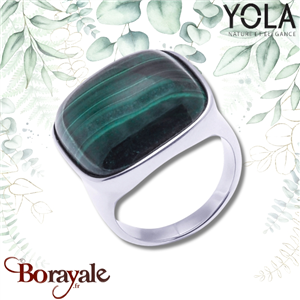 Bague Yola Nature Coussin Acier poli IH-171-58