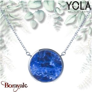 Collier Sodalite Acier Yola Nature femme