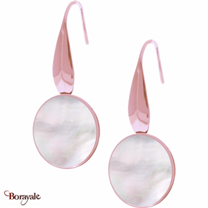 Boucles d'oreilles Nacre Blanche, Collection: Cabochon YOLA