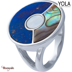 Bague  ormeaux et lapis lazuli, Collection: Art déco YOLA NATURE Taille 54