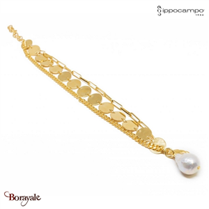 Bracelet Ippocampo Oro Perla  bronze plaqué or jaune IPOP28