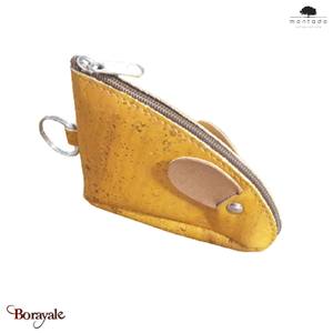 Porte clé et monnaie MONTADO en liège naturel, made in Portugal Femme 321COR-Y