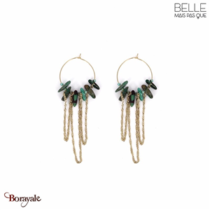 Boucles d'oreilles Belle mais pas que, Collection: Naomie chaînes Turquoise afri