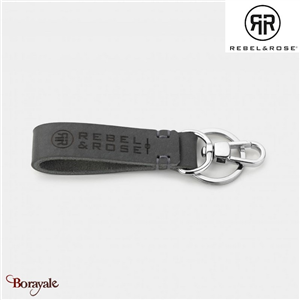 Porte clé Rebel & Rose Collection : Gris foncé Longueur totale 11 cm RR-025-D