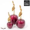 Cerise 25 cm Home Edelweiss collection : Gaia Rouge nacré et or