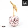 Cerise 25 cm Home Edelweiss collection : Adele crèmes, points prune et doré