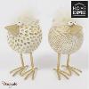 Oiseau Sur Pied doré Home Edelweiss collection : Belinda 16 cm